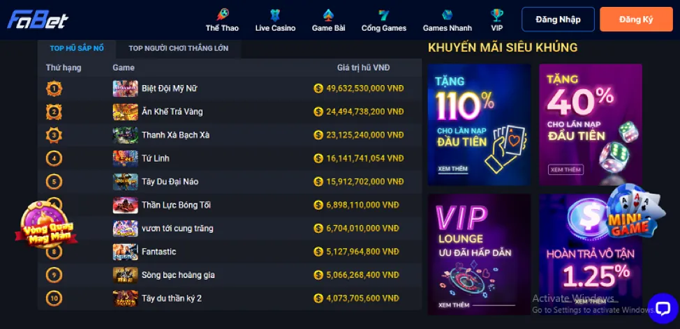 Quyền lợi VIP u888bet